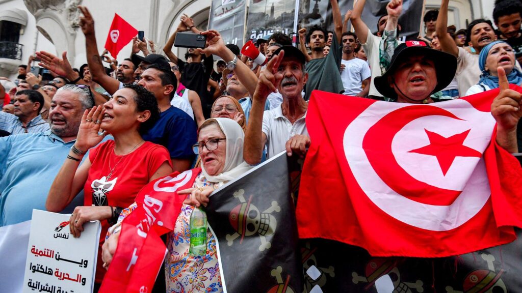 Five Years After Saied's Power Grab, Thousands March in Tunis Demanding His Resignation